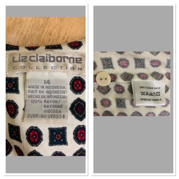 Vintage Liz Claiborne Button down Americana SZ 14 - Picture 3 of 8